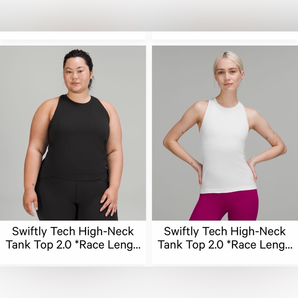 Set of two: Swiftly Tech High-Neck Tank Top 2.0 - Black and white - size 4